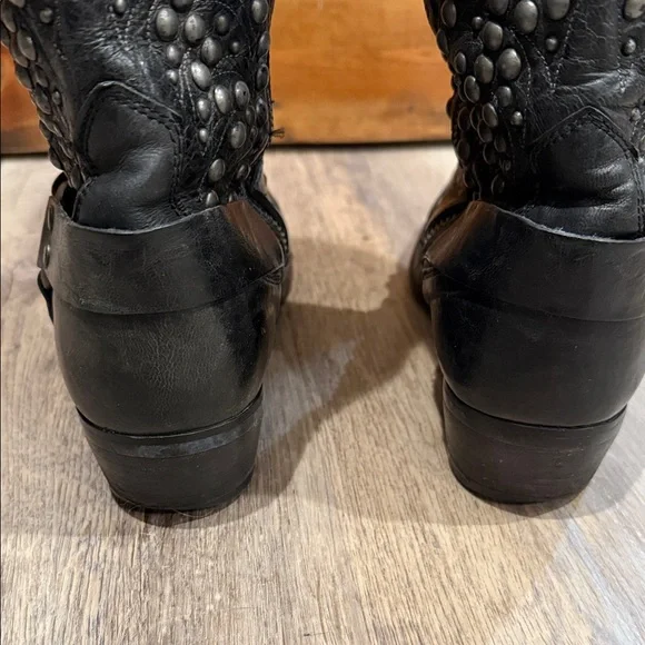 Ariat Studded Western Boots Womens Epic Harness Cowboy 11 B Black Leather - Picture 6 of 16